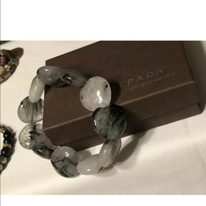 Silpada Bracelet White And Grey Stone